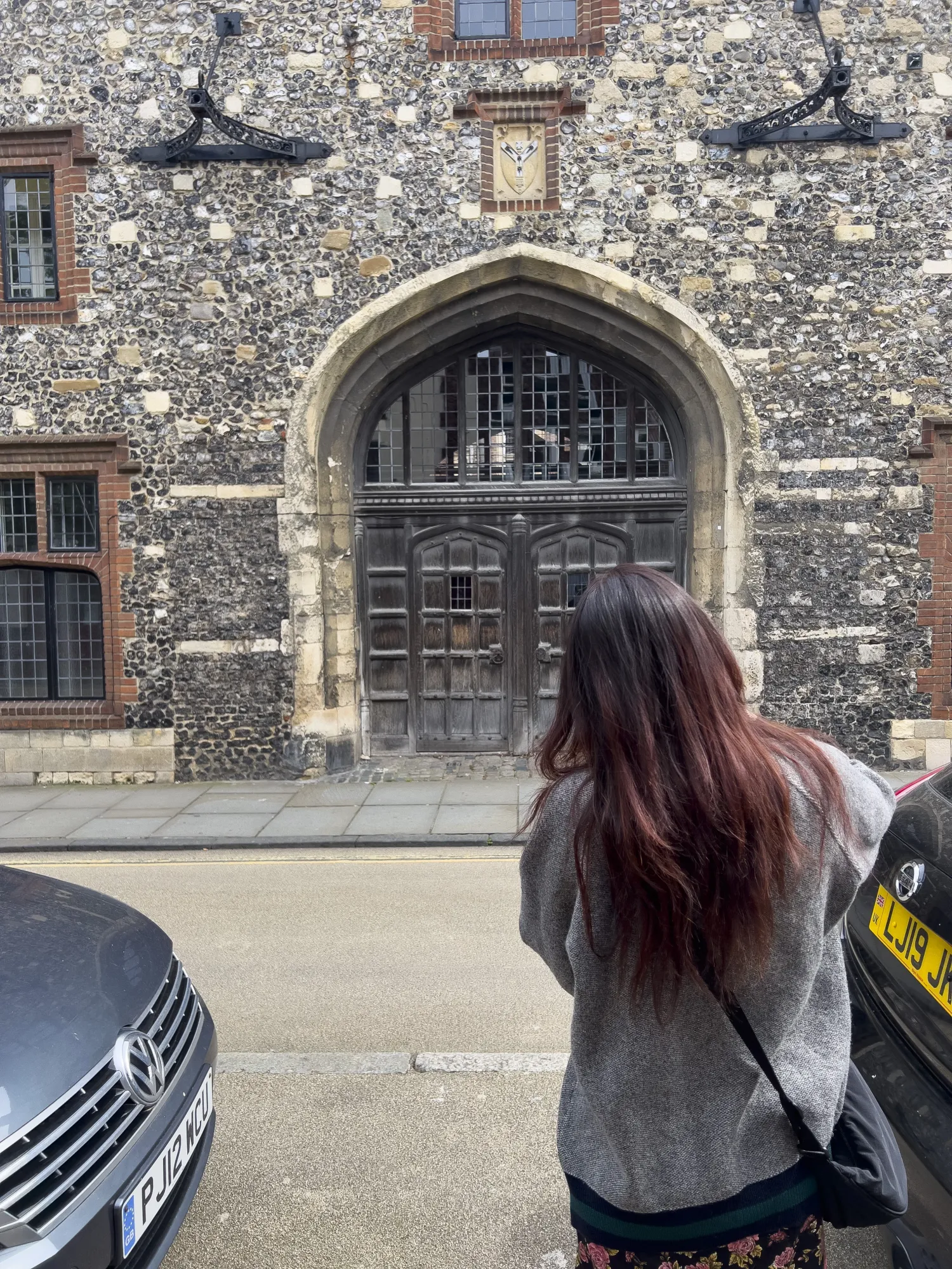 A colourful door in Canterbury