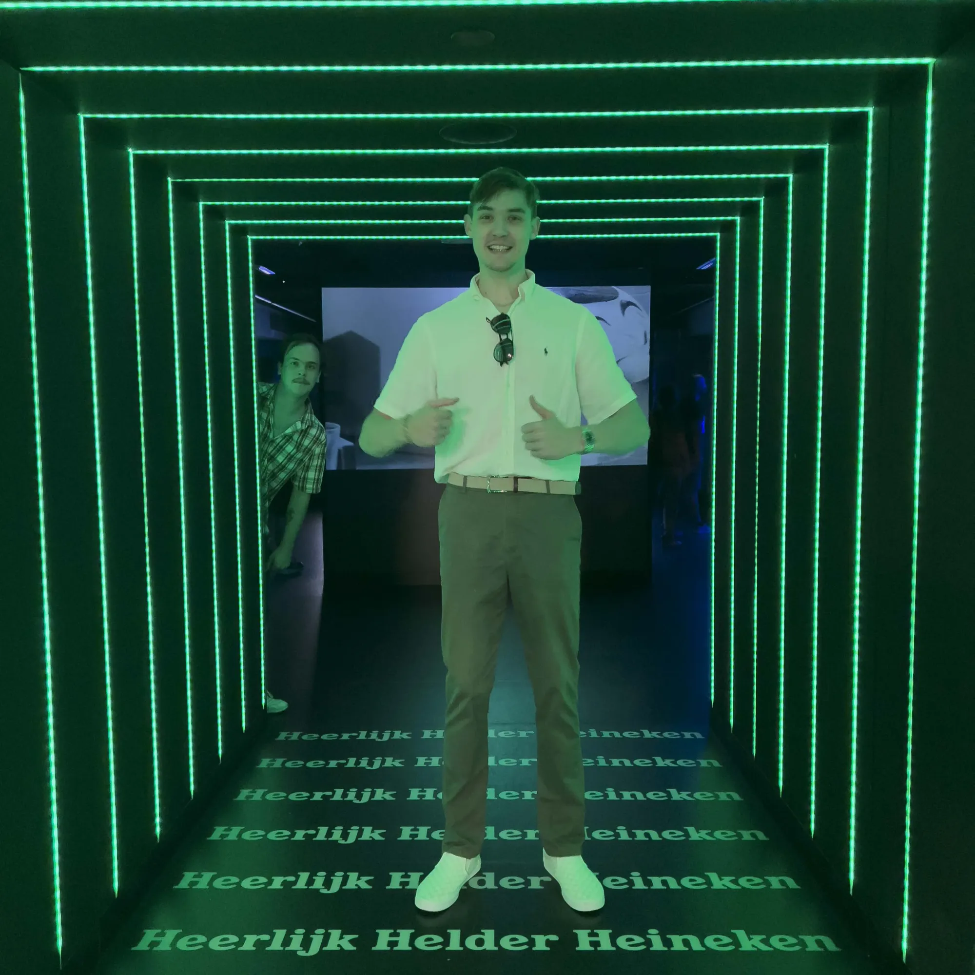 Ryan inside the Heineken Experience interactive room