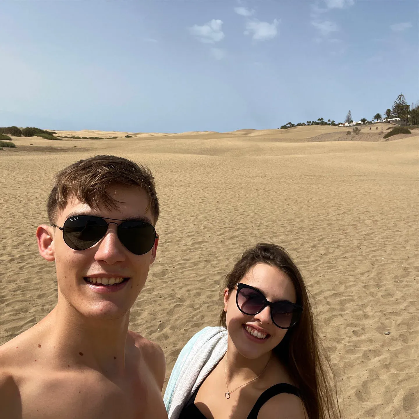 Selfie in the sand dunes