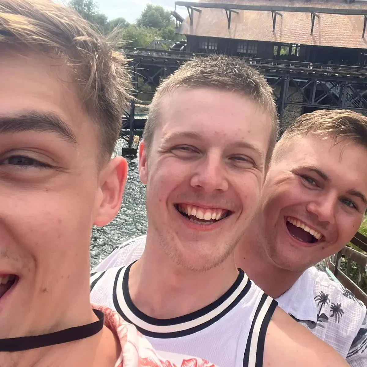 Log flume ride at PortAventura theme park in Salou